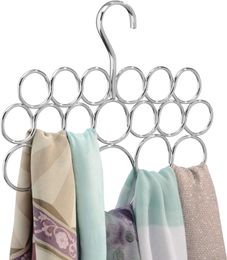Metal Loop Scarf Hanger, No Snag Closet Organisation Storage Holder for Scarves, Men's Ties, Women's Shawls, Pashminas, Belts, Accessories, Clothes