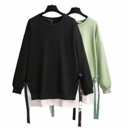 women Plus Size 3XL 4XL 5XL 6XL 7XL Sweatershirt Large Loose Pullover Lg sleeve WinterT-shirt Female Oversize Tops Clothing V4GR#