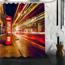 Shower Curtains Custom Bath Print London Street Beautiful Waterproof Bathroom Curtain Polyester Fabric 12 Hook