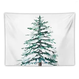 Tapestries A Lone Pine Tree Covering With Snow Tapestry Decorative Wall Wallpaper