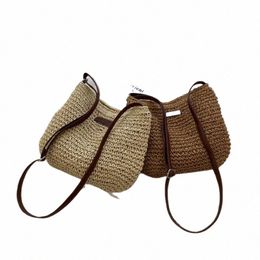 ladies Fi Summer Straw Crossbody Bag Women Beach Holiday Shop Woven Shoulder Handbag Menger Purses For Women Bags W329#