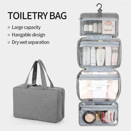 Storage Bags Men Business Portable Large Capacity Bag Women Cosmetic Waterproof Hanging Travel Wash Pouch Four Fold Style