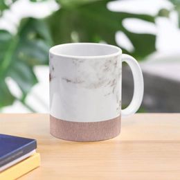 Mugs Rose Gold Marble And Foil Coffee Mug Pottery Cups Travel For Tea Custom