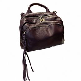 european And American Fi Top Layer Cowhide Shell Shaped Handbag Casual, Simple And Versatile Single Shoulder Crossbody Bag K06f#