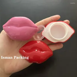 Storage Bottles 50Pcs Unique Empty Red Pink Lip Shaped Cream Jar Pots Refillable Cosmetic Cute Mouth Container Makeup Jars 10g