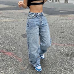 Women's Jeans Y2K Vintage High Waist Women Harajuku Loose Pants Korean Fashion Wide Leg Oversized Baggy Denim Trouser Streetwear