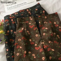 Skirts Skorts 2021 Sprint Autumn Women Floral Print Skirts Vintage High Waist A-Line Mini Skirts Ladies Short Package Hip Bodycon Skirt CD108 240330