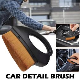 Mini Car Tyre Detailing Brush Synthetic Fibre Auto Tyre Shine Applicator Wash Tyre Cleaner Portable Car Interior Cleaning Tool