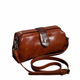 retro European and American Style Oil Wax PU Leather Shoulder Bag Doctor Clip Bag Crossbody Shoulder Purses Mini Bag 2022 New J4qT#