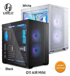 Fans Coolings LIAN LI O11 AIR MINI Case For EATX ATX MicroATX MINIITX MotherboardDesktop PC Gaming Gamer Cabinet Water Cooli2716044