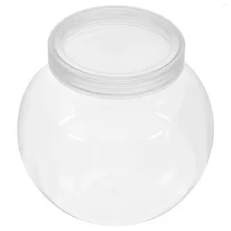 Storage Bottles 3 Pcs Food Containers Lids Small Jars Candy Spherical Clear Tea Household Dried The Pet Snack Home Holder