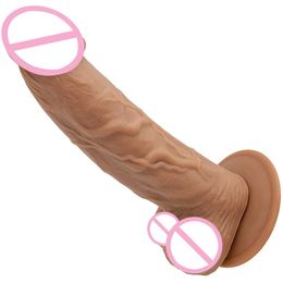 Nxy Dildos Dongs realistic Huge Soft Skin Feeling Big Penis with Suction Cup Thick Phallus Large Dick Sex Toys for Women Masturbation 240330