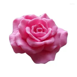 Baking Moulds HC0101 Flower Blooming Rose Silicone Cube Sugar Soap 3D Cake Mold Candy Chocolate Decoration Mold(US )