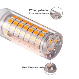 10pcs Super Bright G9 LED Corn Bulb 110V 220V 6W 690lm Ceramics No Filcker LED Light For Home Crystal Chandeliers Lamp Lighting
