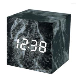 Clocks Accessories LED Digital Alarm Clock Battery USB Electronic Bedside Table Desktop Travel With Snooze Time 12/24H Wake Up Black