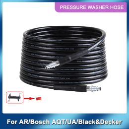 8~20m High Pressure Washer Hose Pressure Water Cleaning Hose Pipe Cord for AR/BOSCH AQT UA/Black DECKER Quick Connector