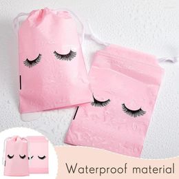 Storage Bags 2024 50Pcs/lot Plastic EVA Frosted Makeup Cosmetic Drawstring Gift Bag Packaging Party Favor Candy