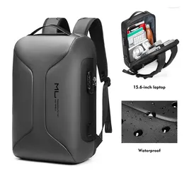 School Bags ABQP Oxford Waterproof Backpack Laptop USB Charging Anti-theft Men Travel Bag Multifunctional Business Mochila