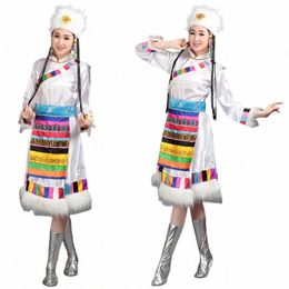 chinese new Tibetan women's dance dr Mgolian women's dr sleeve dr stage Tibetan water sleeve 34By#