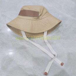 Bucket Hat 756528 Fashion Trend Long Lace Up Design L Bags Fisherman Men Women ewe Summer Outdoor Sunshade Beach Hats Cowboy New