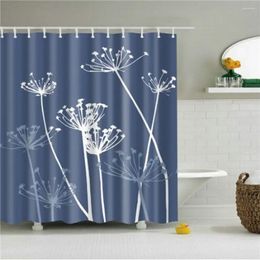 Shower Curtains Dandelion Curtain Watercolour Flower Plant Fabric Cloth Bath Decor Bathroom Accessories Set With Hook Polyester Washable