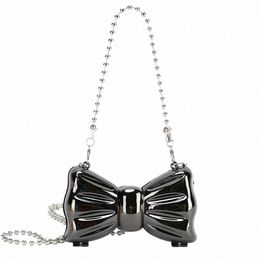 bow Chain Party Banquet Handbag For Women Hard Shell Shoulder Bag Female Fi Luxury Designer Crossbody Bag All-Match Clutch B4Rv#