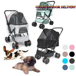 Dog Apparel Pet Stroller Cat Puppy Pram Pushchair Travel Cart Jogging Buggy Carrier