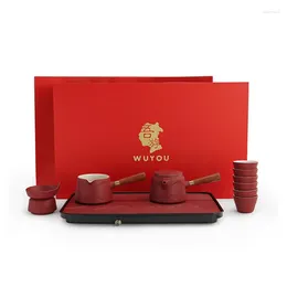 Teaware Sets Wedding Tea Set Household Ceramic Cup Plate Luxury Gift Box For Couples