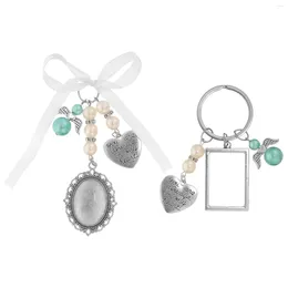 Frames 2 Pcs Picture Frame Po Holder Wedding Bouquet Charms DIY Pendants Settings Memorial Jewellery Accessories For