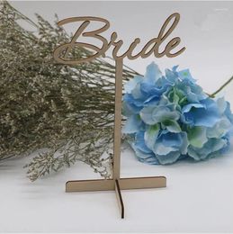 Party Decoration Wooden Seat Card"Bride"Seat Card For Wedding & Engagement Table Place 12pcs/lot