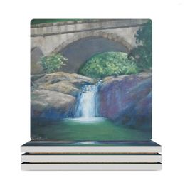 Table Mats Crystal Creek Bridge Paluma Ceramic Coasters (Square) Flower Cup Holder For Tea Original