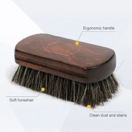 Spazzola per porto per capelli per la pulizia degli interni auto per cuoio per sterzo sedile in pelle rimozione della polvere di polvere per dettagli automatici utensili.