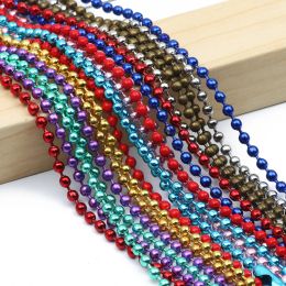 3 Size 60cm Copper Ball Beads Chain Metal Colorful Buckle Chain For DIY Jewelry Making Key Chain Dolls Label Hand Tag Connection