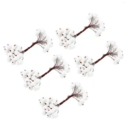 Decorative Flowers 5 Pcs Artificial Berries Garland DIY Berry Flower Christmas Foam Xmas Decor Party Favor Tree Accessories