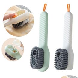 Shoe Brushes Mti-Function Liquid Brush Press Out The Tool Soft Sweater Object Cleaning Drop Delivery Home Garden Housekeeping Organiza Otxqf