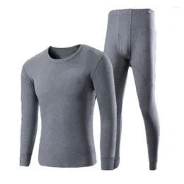 Men's Thermal Underwear 2024 Winter Mens Fashion Warm Long Johns Sets Thin Plus