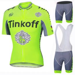 2022 New Tinkoff Summer Cycling Jersey Set Breathable Team Racing Sport Bicycle Jersey Mens Cycling Clothing Short Bike Jersey
