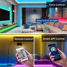 Wifi Led Strip Lights RGB 5050 Led tape, Tuya Smart Life App Controlled Led Lights, work with Alexa Google Home