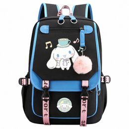 cinnamoroll Boys Girls Kids School Book Bags Women USB Bagpack Teenagers Canvas Laptop Travel Student Backpack V7Ud#