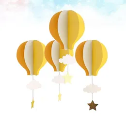 Decorative Figurines 4 Pcs The Clouds Decor Baby Shower Party Decorations 3D Air Balloon Pendant