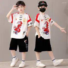 Clothing Sets Summer Boys Set 2024 Children Short Sleeve Sport Suits Cartoon T Shirt Shorts Kids Fashion Baby Boy Clothes 3-12Y