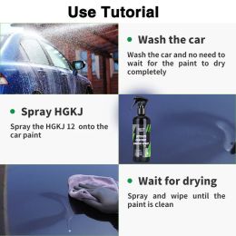 Ceramic Car Coating Quick Polish Wax Hydrophobic Liquid Glass Waterproofing Spray Paint Nano Sealing Auto Detailing HGKJ S6