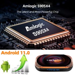 HK1 RBOX X4 Smart TV BOX Android 11.0 Amlogic S905X4 8K 3D 2.4G&5G Wifi Bluetooth Media Player Google Player Set Top Box 4+128GB