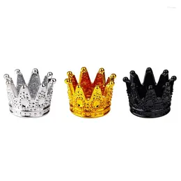 Candle Holders European-style Halloween Glass Candlestick Aromatreatment Ornament Personalized Handmade Mini Crown Ornaments Jewelry Box