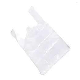 Storage Bags 100 Pcs Shopping Handbag Large Clear Plastic Food Grade Packaging Handbags