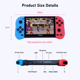 X50MAX Pocket Gaming Console 5.1 inch Handheld Game Console Up for 15000 Games for GBA/SFC/PS1 Video Game Player for Kid Gift