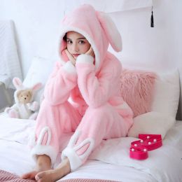 Winter Thick Warm Flannel Pyjamas Sets For Women Sleepwear Home Clothing Pyjama Home Wear Pyjamas Set