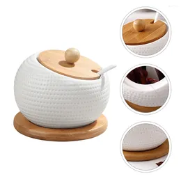 Dinnerware Sets Ceramic Seasoning Bottle Creative Can Condiment Jar Kitchen Salt Flavouring Spice Container Jars With Lid