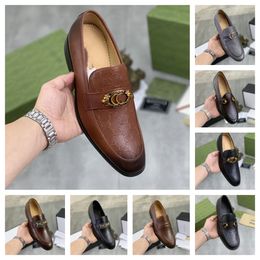 Luxury Brand Penny Loafers men Casual shoes Slip on Leather Designer Dress shoes big size 38-45 Brogue Carving loafer Driving party size 38-45