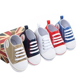 Baby Canvas Classic Sneakers Shoes for Toddler Kids Boys Girls Sport First Walkers Soft Sole Crib Anti-slip Newborn Baby Shoes